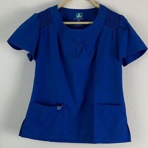 Stylish Women's Scrubs Top in Blue